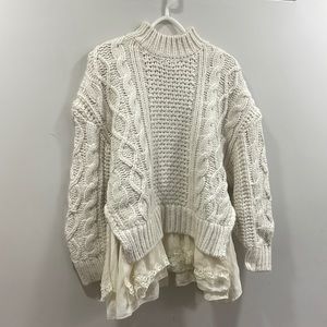 Zara white knit sweater.